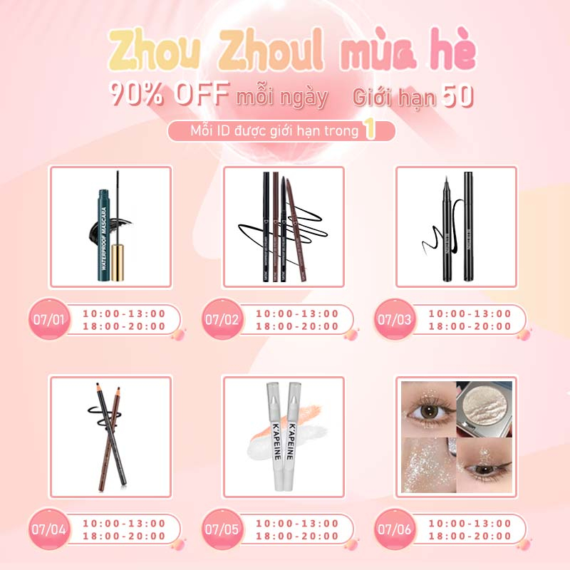 Bảng phấn mắt ánh nhũ mini Derf 9 màu chống nước và mồ hôi