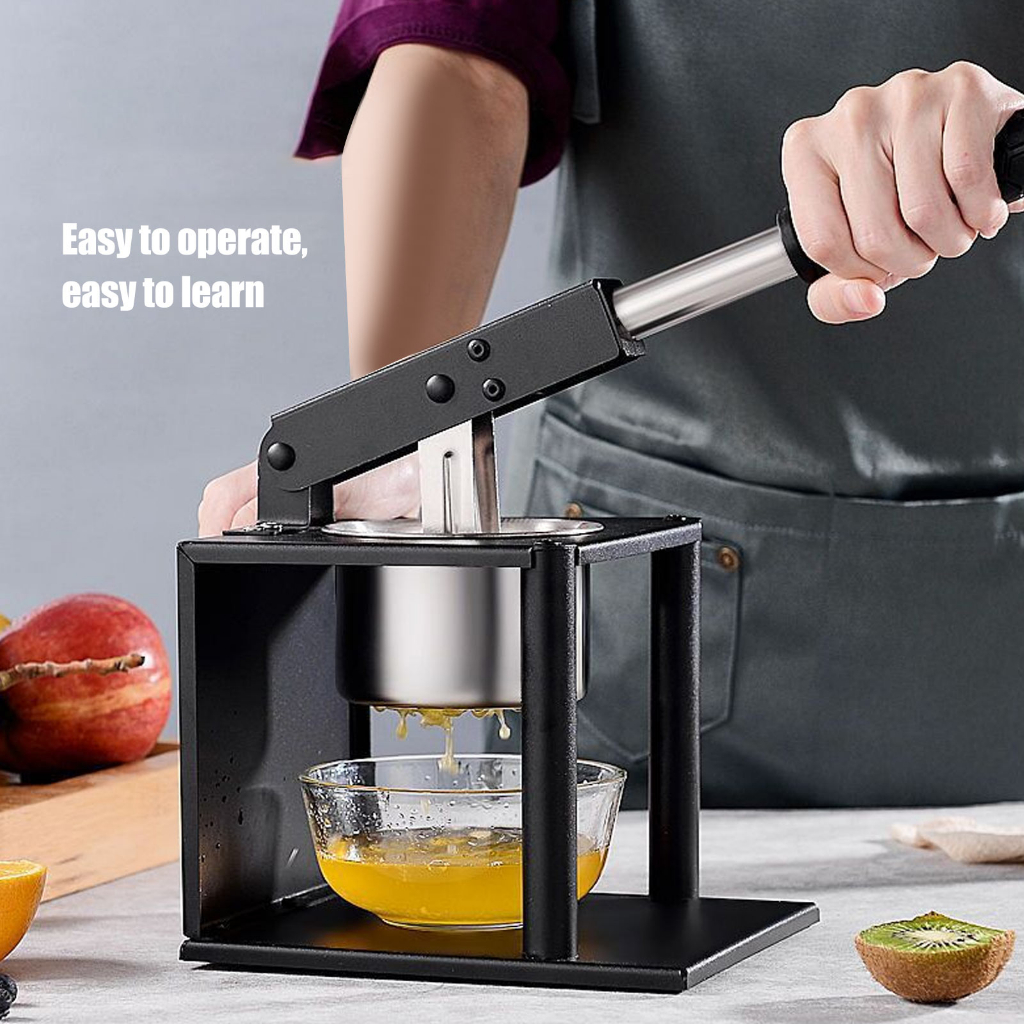 Có thể bán buôn Máy Ép Bằng Tay Thiết Kế Đòn Bẩy Trái Cây Thép Không Gỉ 304 Với Hai Bộ Lọc Sodium075 Hàng giao ngay