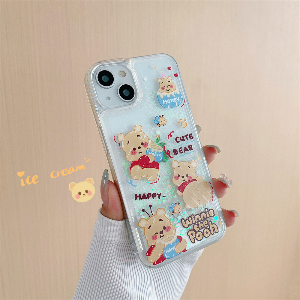 Ốp Điện Thoại Cát Chảy In Hoạt Hình Disney Cho iPhone 13 Pro Max 11 12 Mini 14 Plus 8 Plus X XR