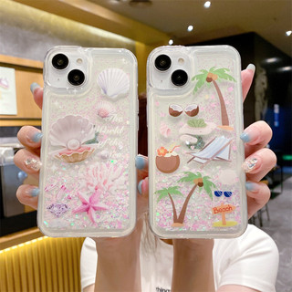 Ốp Điện Thoại TPU Mềm Trong Suốt Phối Kim Tuyến Nước Cho iPhone 14 Plus 12 Mini 11 Pro Max 13 6 6S 7 8 Plus X XR SE 2020