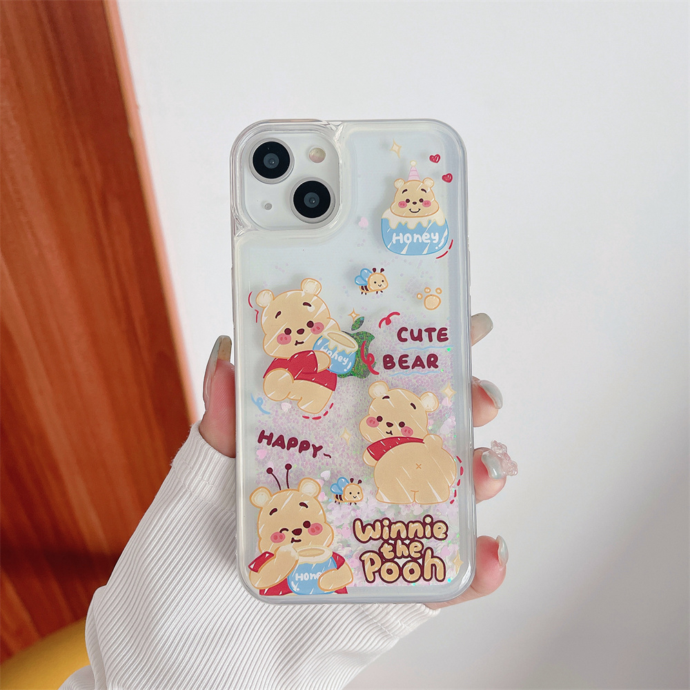 Ốp Điện Thoại Cát Chảy In Hoạt Hình Disney Cho iPhone 13 Pro Max 11 12 Mini 14 Plus 8 Plus X XR