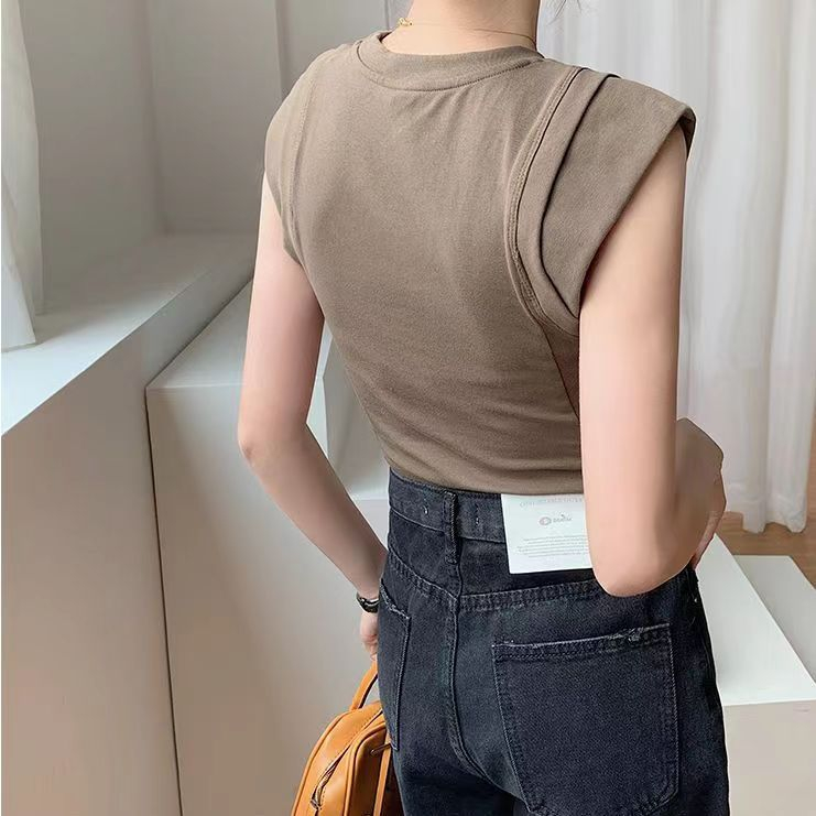 Áo Thun Thể Thao Sát Nách Màu Trơn Kiểu Retro Mỹ Thời Trang 2023 Cho Bạn Gái