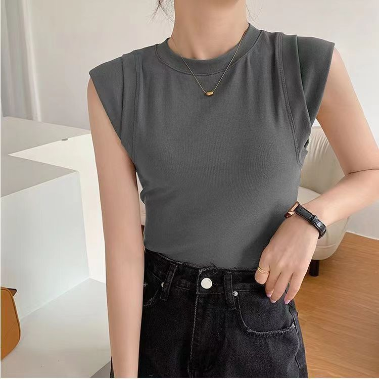 Áo Thun Thể Thao Sát Nách Màu Trơn Kiểu Retro Mỹ Thời Trang 2023 Cho Bạn Gái