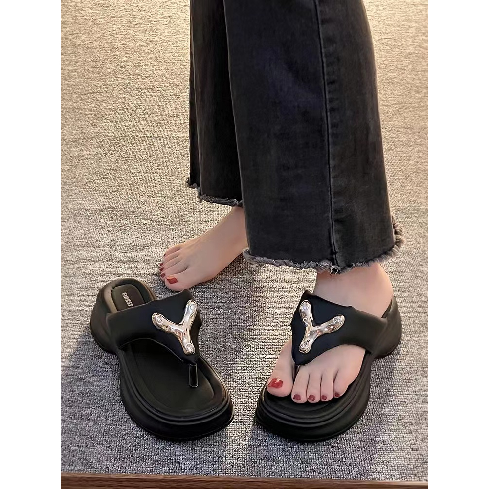 Dép Xỏ Ngón Đế Dày Phong Cách Retro Thời Trang