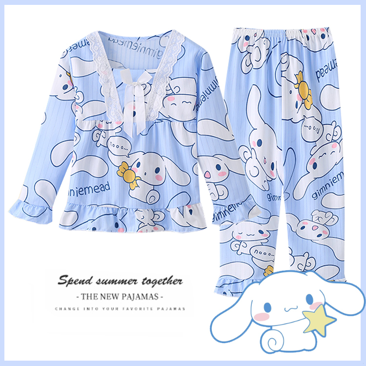 Bộ Đồ Ngủ Pijamas baju budak perempuan Cinnamonroll sanrio Thoáng Khí Dành Cho Bé Gái