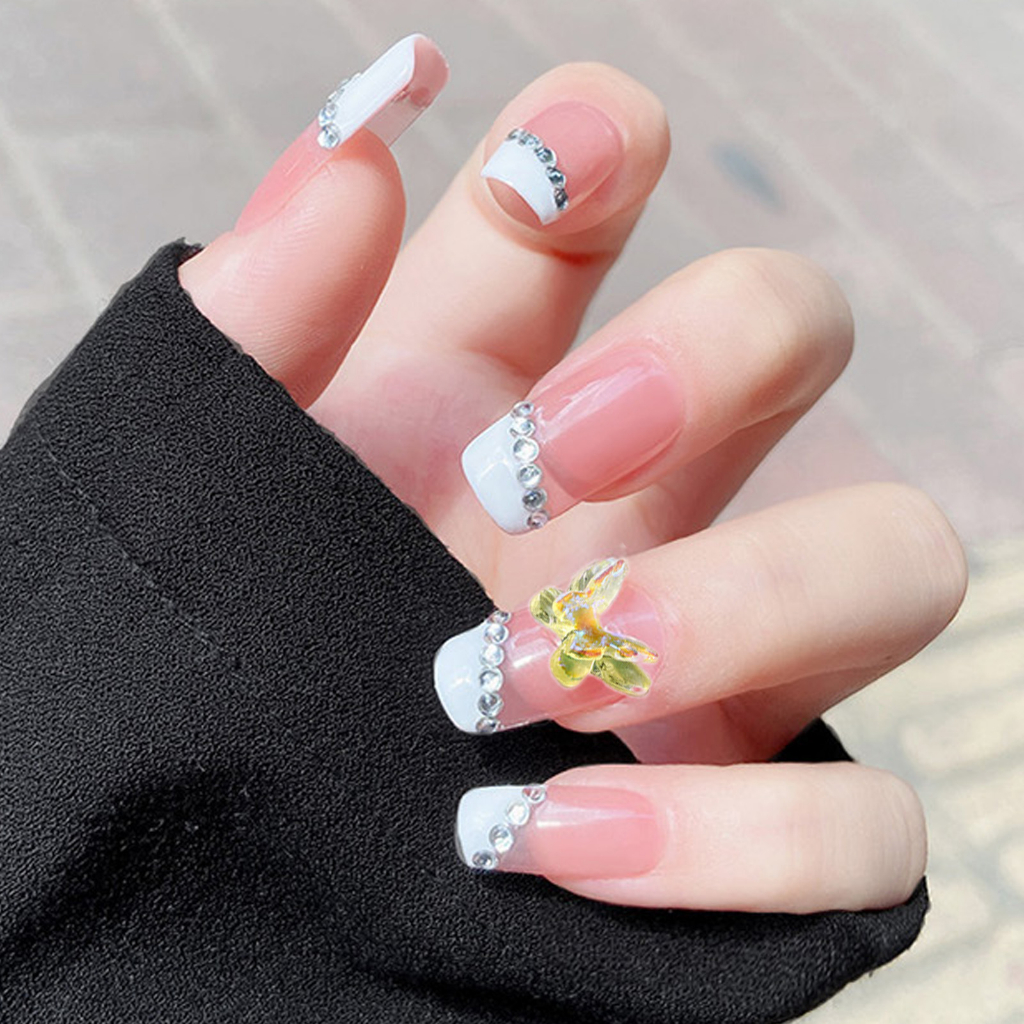 1 Túi Phụ Kiện Trang Trí Móng Tay Hình Bướm 3D Màu Sắc Tươi Sáng