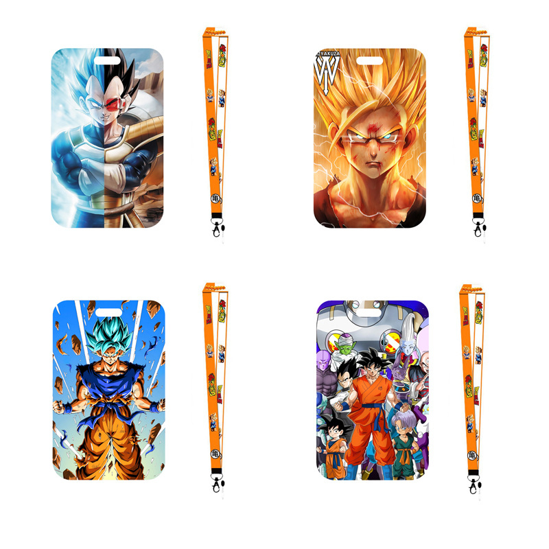Ví Đựng Thẻ ID Họa Tiết Hoạt Hình DRAGON BALL Có Dây Đeo Cổ Dành Cho Học Sinh