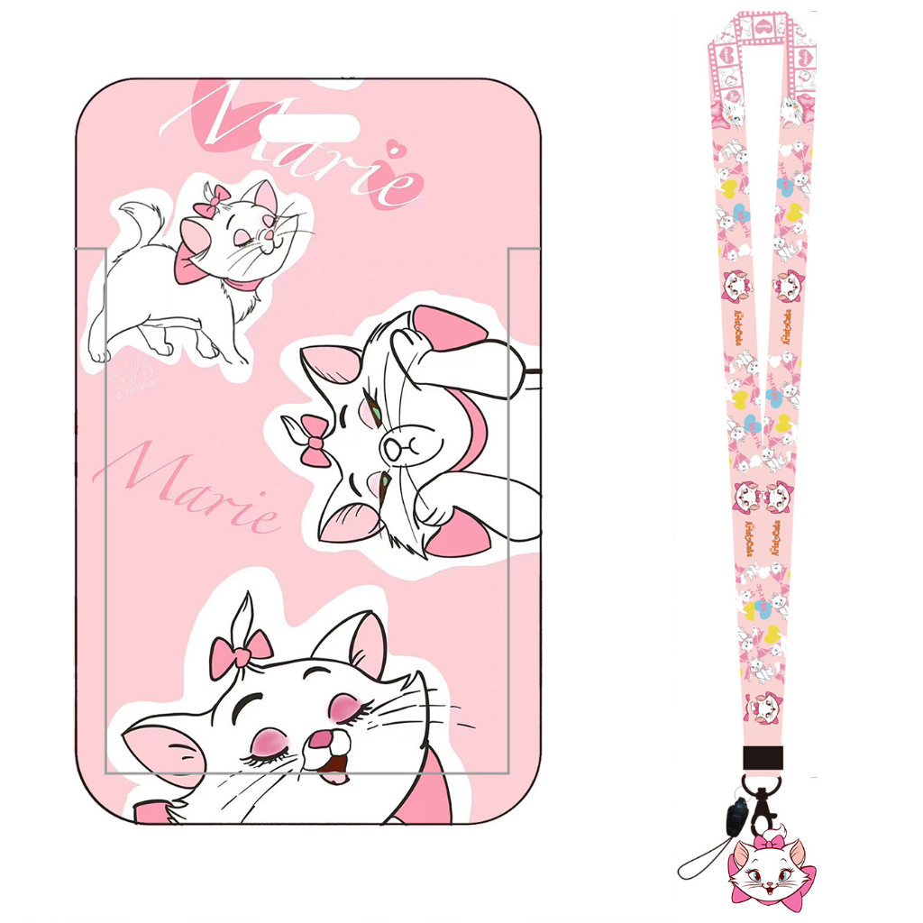 Dây Đeo Thẻ ID / Chìa Khóa Hình Mèo Marie Disney Dễ Thương