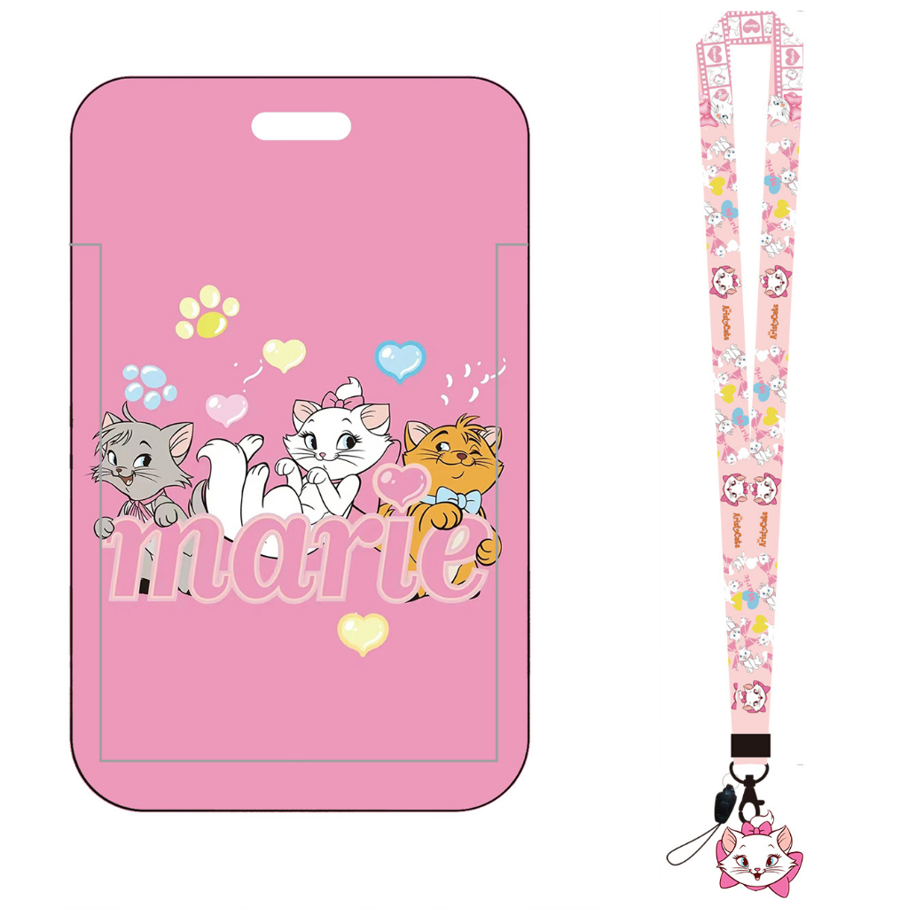 Dây Đeo Thẻ ID / Chìa Khóa Hình Mèo Marie Disney Dễ Thương
