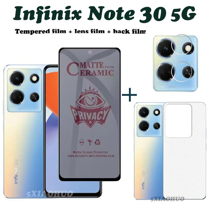 Kính Cường Lực 3 Trong 1 Bảo Vệ Màn Hình Chống Nhìn Trộm Cho infinix note 30 infinix note 30 Kèm Phụ Kiện