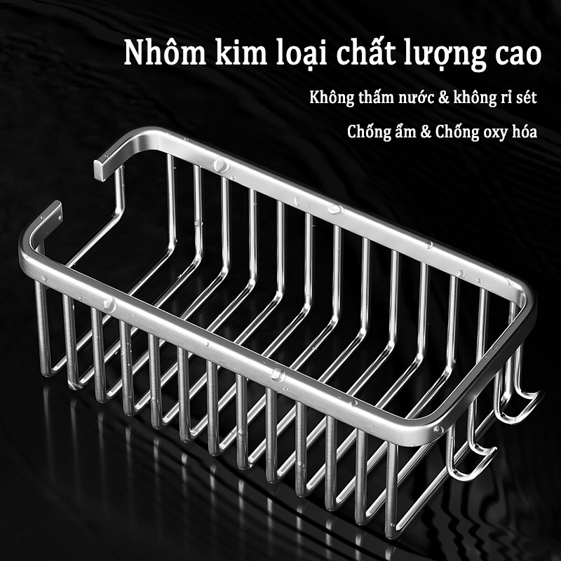 Giỏ đựng đồ MEIDOO bằng nhôm kim loại treo nhà tắm tiện lợi