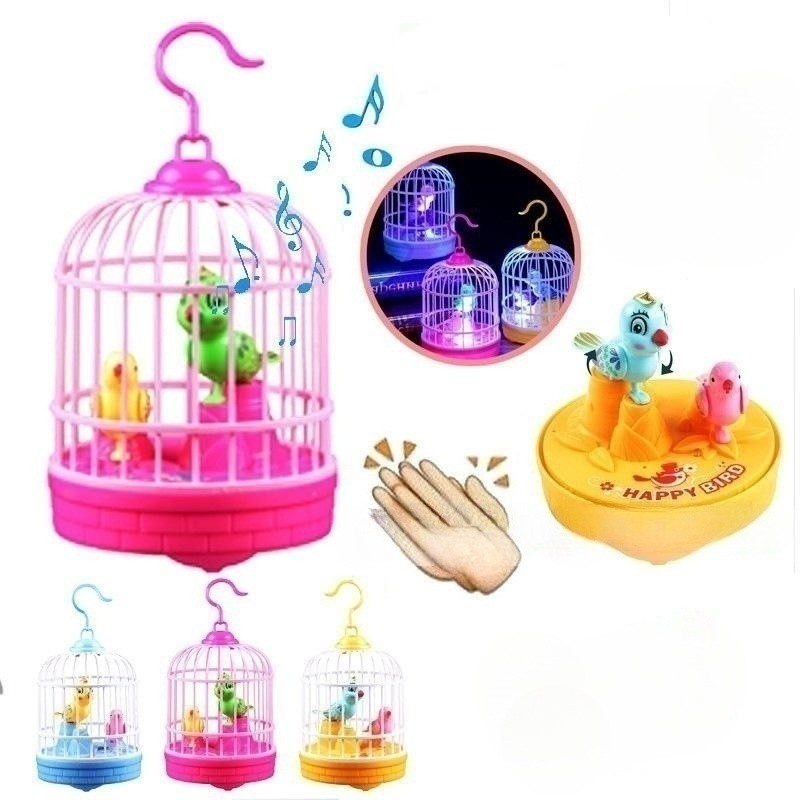 Lồng Chim Điện Tử Đồ Chơi Có Đèn Và Âm Thanh Cho Bé