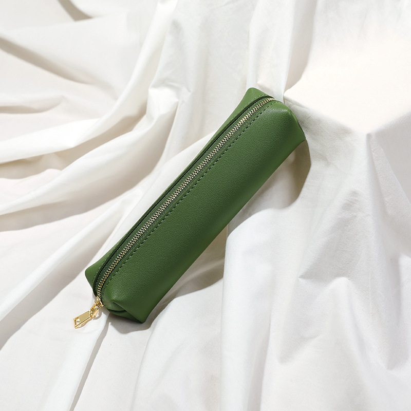 Túi Đựng Bút Chì mini Bằng PU Màu Trơn Cảm Nhận Nâng Cao Lưu trữ mỹ phẩm