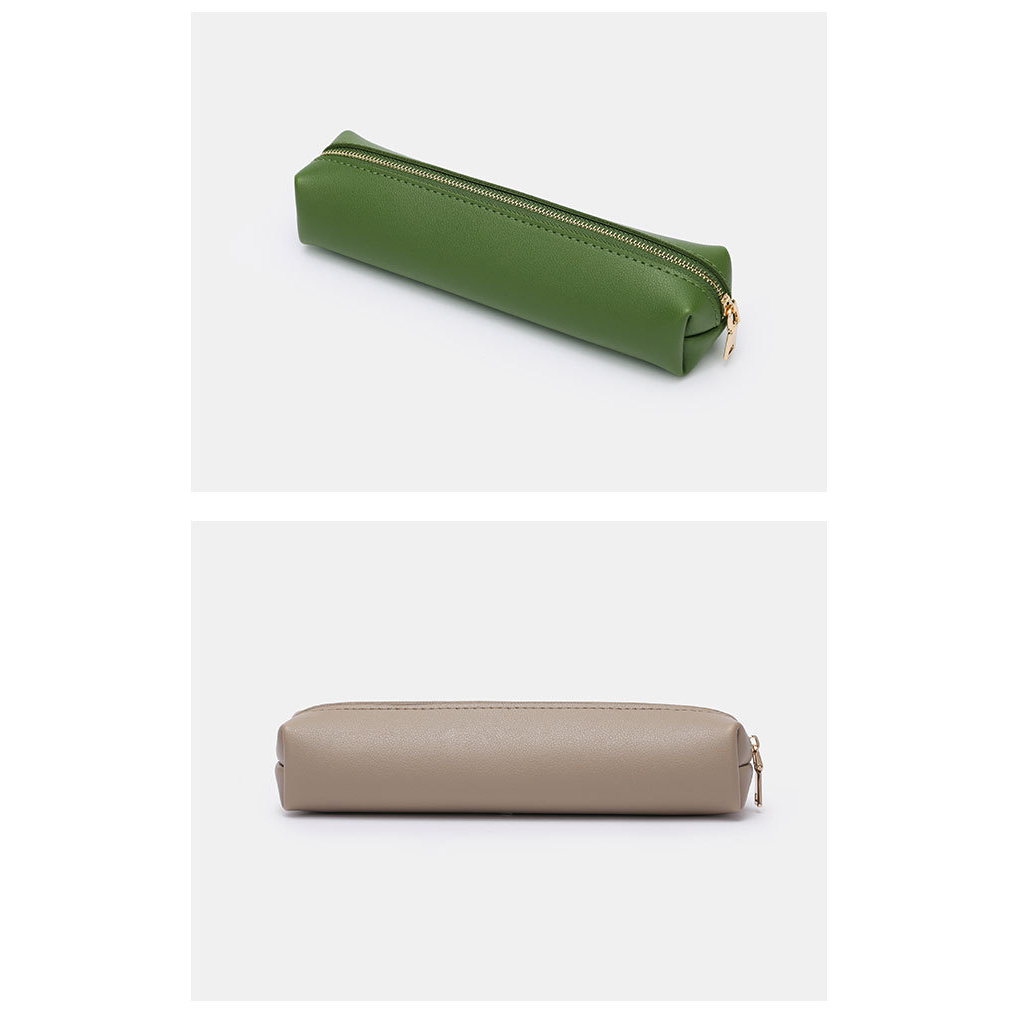 Túi Đựng Bút Chì mini Bằng PU Màu Trơn Cảm Nhận Nâng Cao Lưu trữ mỹ phẩm