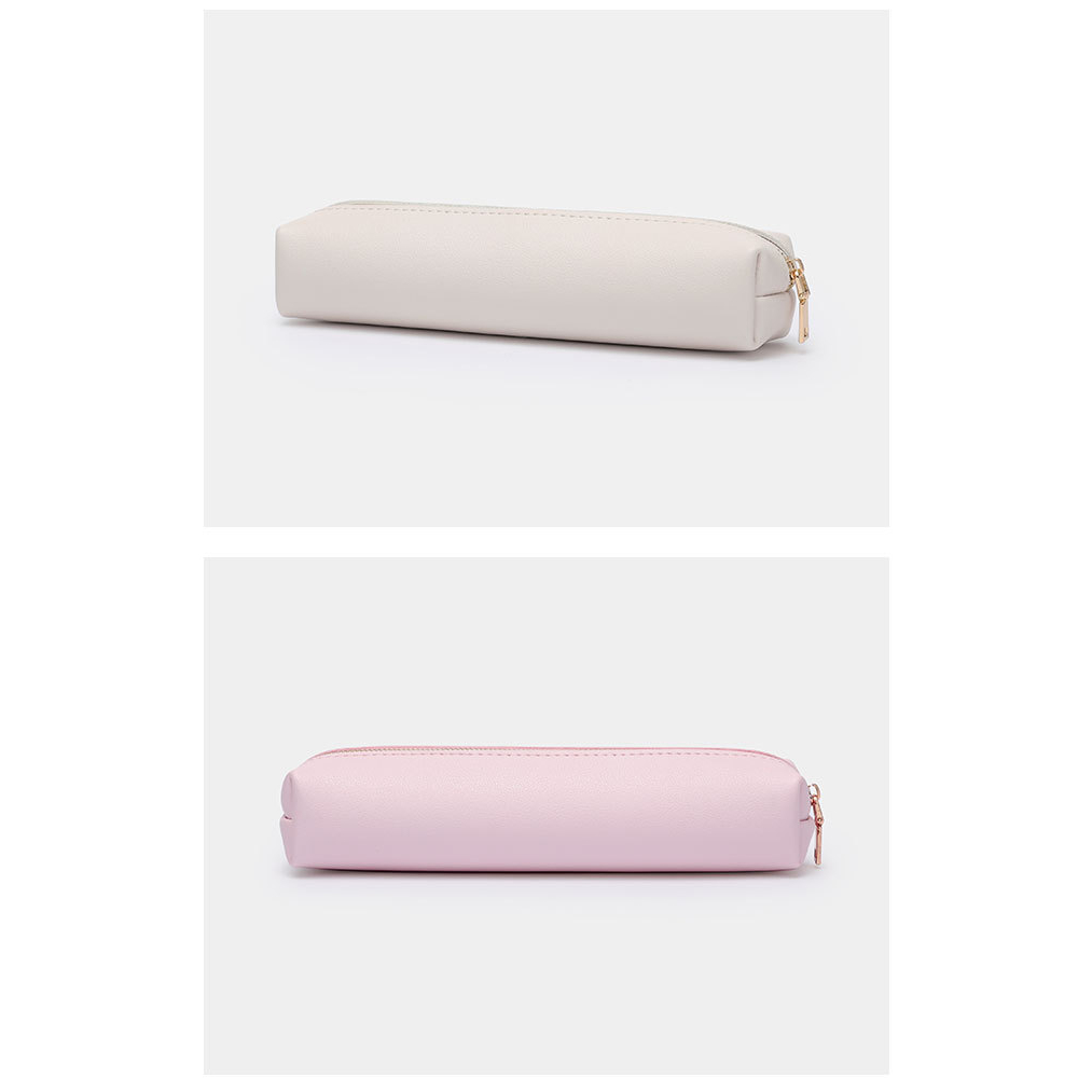 Túi Đựng Bút Chì mini Bằng PU Màu Trơn Cảm Nhận Nâng Cao Lưu trữ mỹ phẩm