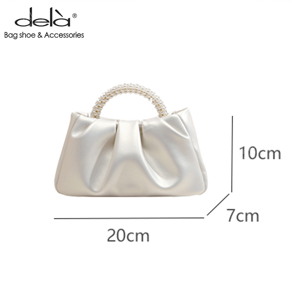 Dela Túi Xách Đeo Chéo Đính Ngọc Trai Thời Trang Cho Nữ