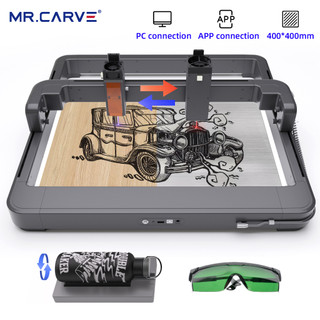 Máy Khắc laser m3 400 * 400mm Bằng Thép Không Gỉ / Gỗ / acrylic Tự Động Khắc Chữ mr.carve m3