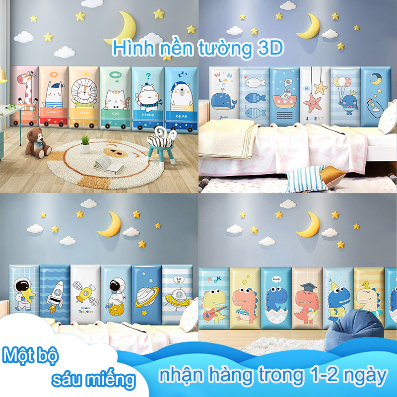 💥Giao hàng trong vòng 24 giờ 6pcs-180*60cm xốp dán tường 3d Dán Tường Chống va đập Cho Bé xốp dán tường chống va đập ốp tường chống va đập cho bé miếng đệm dán tường miếng dán tường Xốp dán tường chống va chạm miếng dán đầu giường cho bé