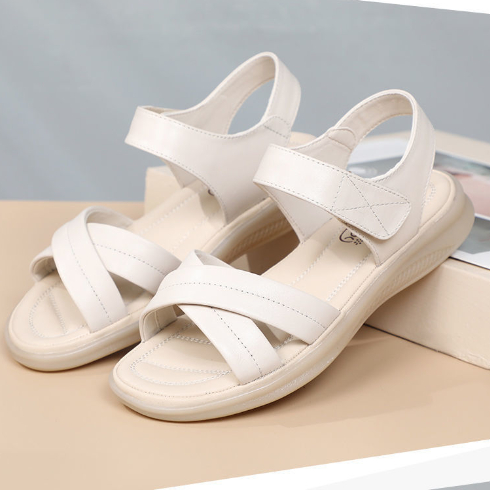 Giày Sandal Da Thật Đế Mềm Chống Trượt Thời Trang Mùa Hè Cho Nữ