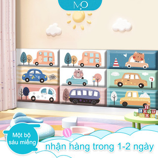 💥6Pcs 180*60cm💥dán tường bé học mieng dan tương chong va dap Xốp dân tường an toàn cho bé miếng dán tường xốp miếng xốp dán tường chống va đập cho bé xốp dán tường chống va đập miếng xốp dán tường họa tiết xốp dán tường loại dày 2