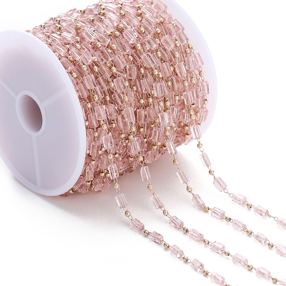 Túi 1M Dây Chuỗi Hạt Vuông Bằng Đồng Không Phai Màu 18K Dùng Làm Trang Sức Thủ Công