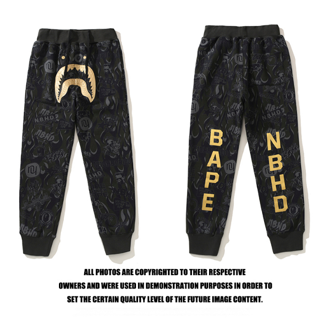 BAPE Quần Dài cotton nguyên chât Họa Tiết Rằn Ri Phong Cách Mới Cho Nam Và Nữ