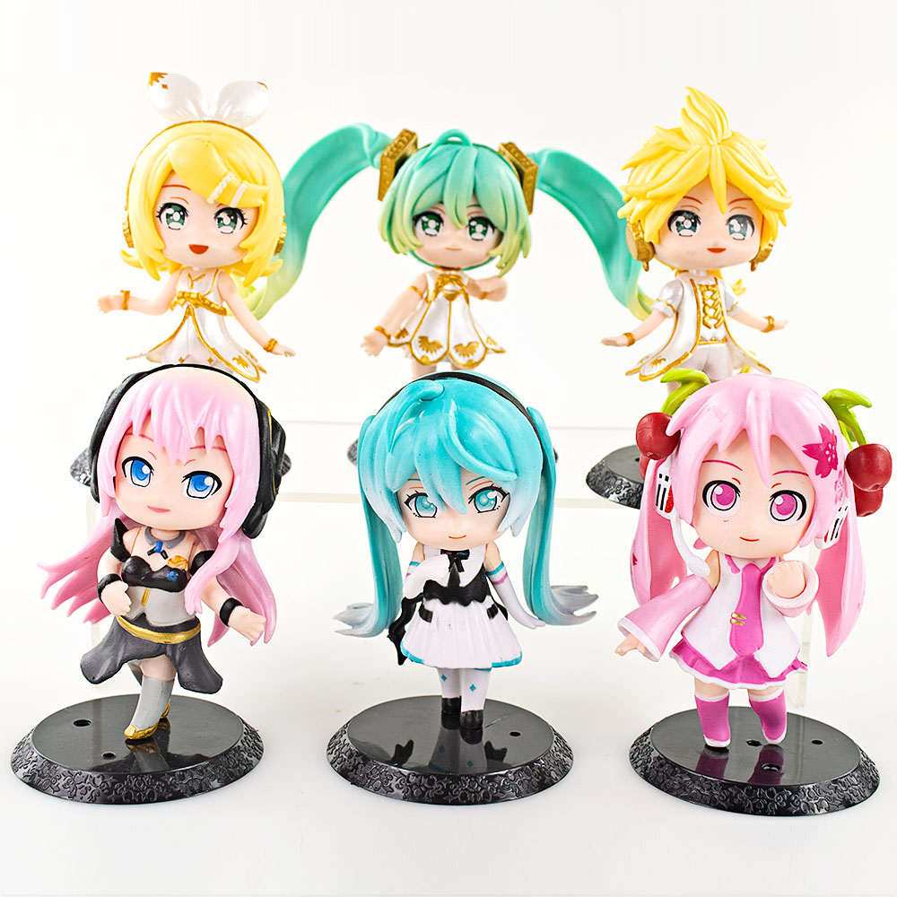 Set 6 Mô Hình Đồ Chơi Nhân Vật Hatsune Miku 10-11cm