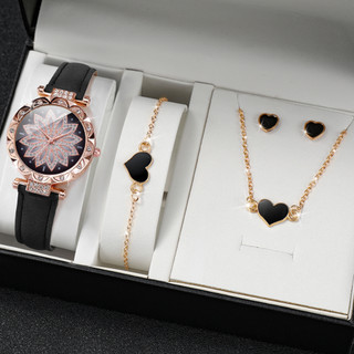 Đồng Hồ Quartz Nữ Mặt Hoa Dây Da Thời Trang