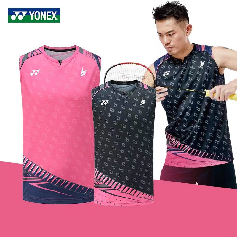 Áo Thun Thể Thao Sát Nách Cổ Chữ V Nhanh Khô YONEX Lin Dan Cho Nam Nữ Chơi Cầu Lông Tennis