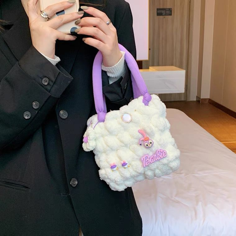 Túi Đeo Chéo Hình Đám Mây Đan Thủ Công diy Cho Bạn Gái