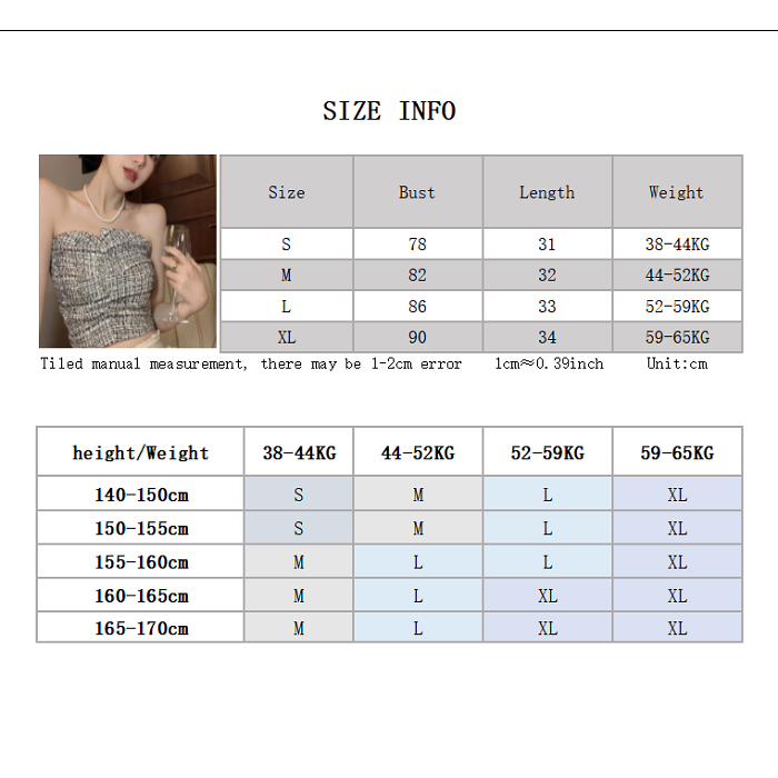 Áo Ống Vải Tweed Xếp Li Phong Cách Retro