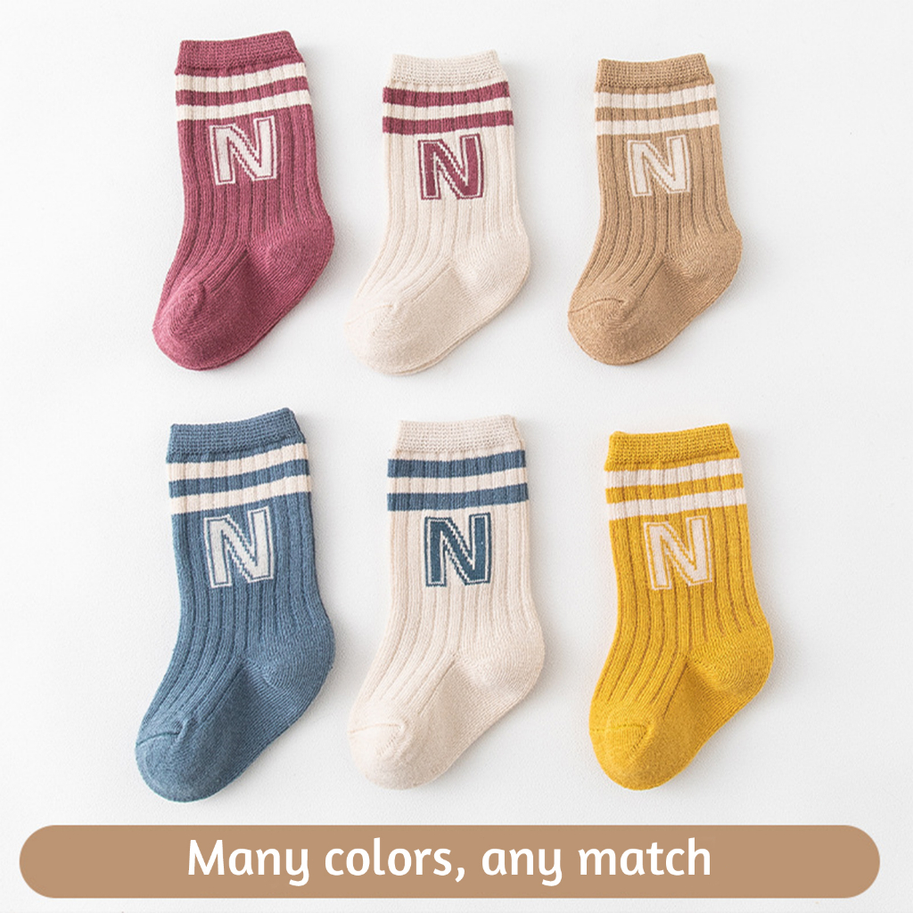 Tất cotton MAMIMAMIHOME dài trung bình thoáng khí cho trẻ sơ sinh 0-1 tuổi có bàn chân 8-10cm