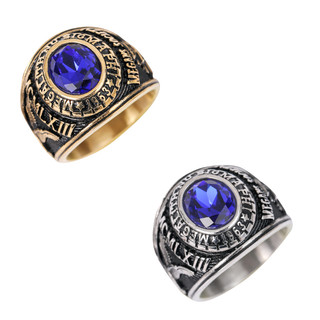 Nhẫn thép không gỉ thời trang megalith nu sigma phi frat size 7-13