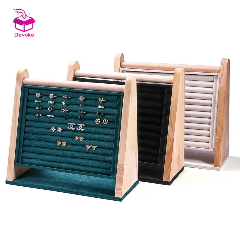 Giá đỡ trưng bày bảo vệ nhẫn/ bông tai Devoko bằng kim loại di động