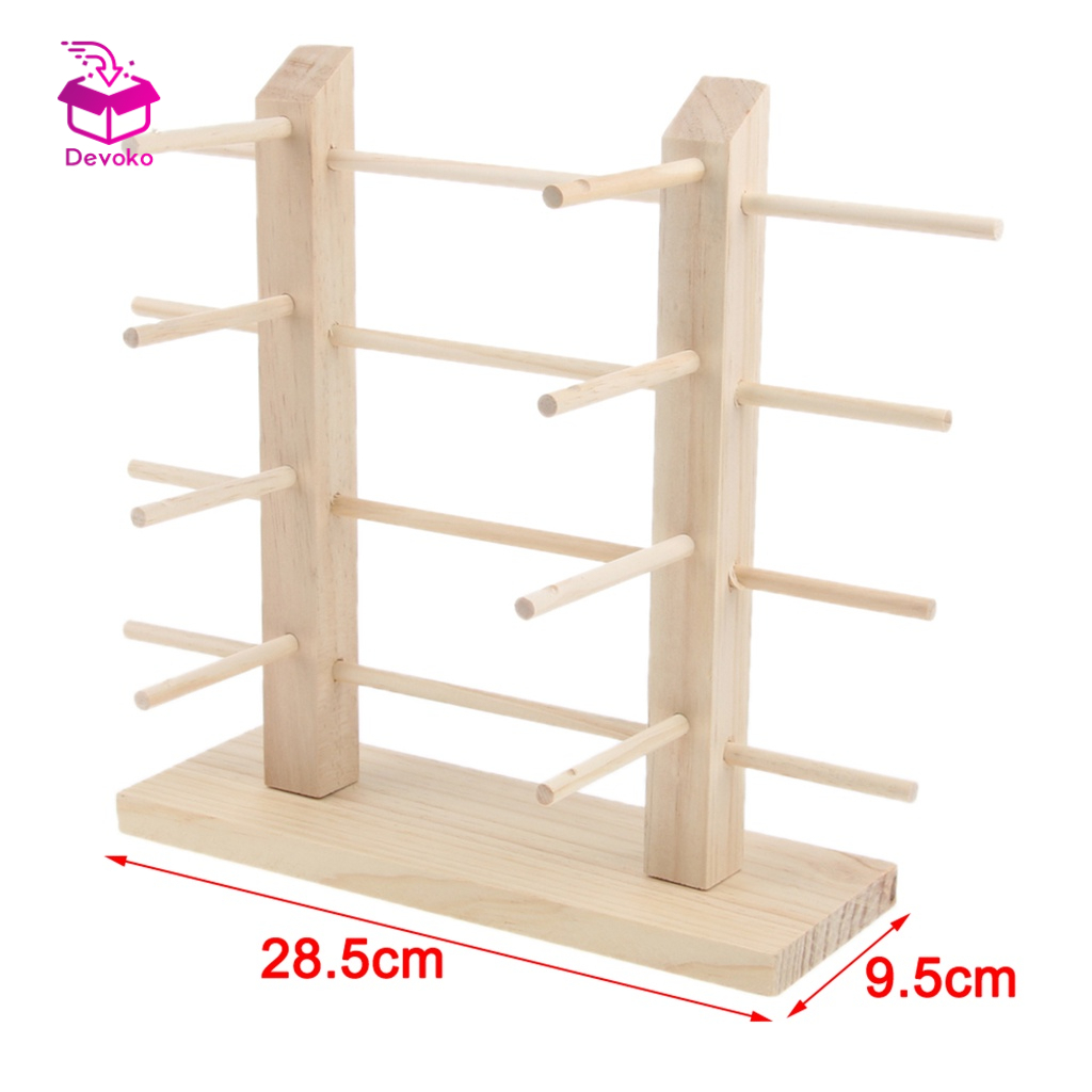 Giá đỡ trưng bàn kính râm Devoko bằng gỗ với các thanh đơn cho cửa hàng bán lẻ