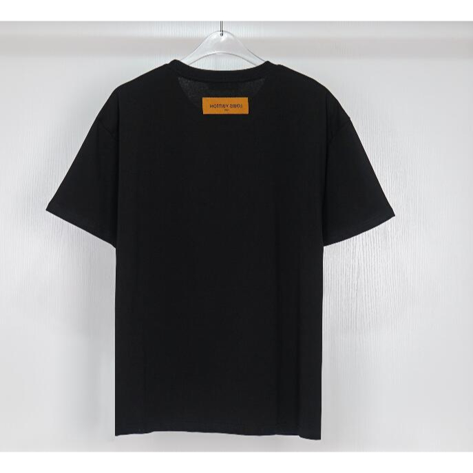 Áo Thun cotton Tay Ngắn In Hoạ Tiết Louis v Đơn Giản Trẻ Trung