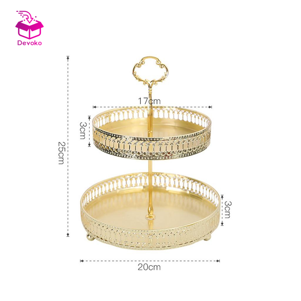 Khay đựng rỗng Devoko 2 tầng đa dụng trang trí sắp xếp gọn gàng