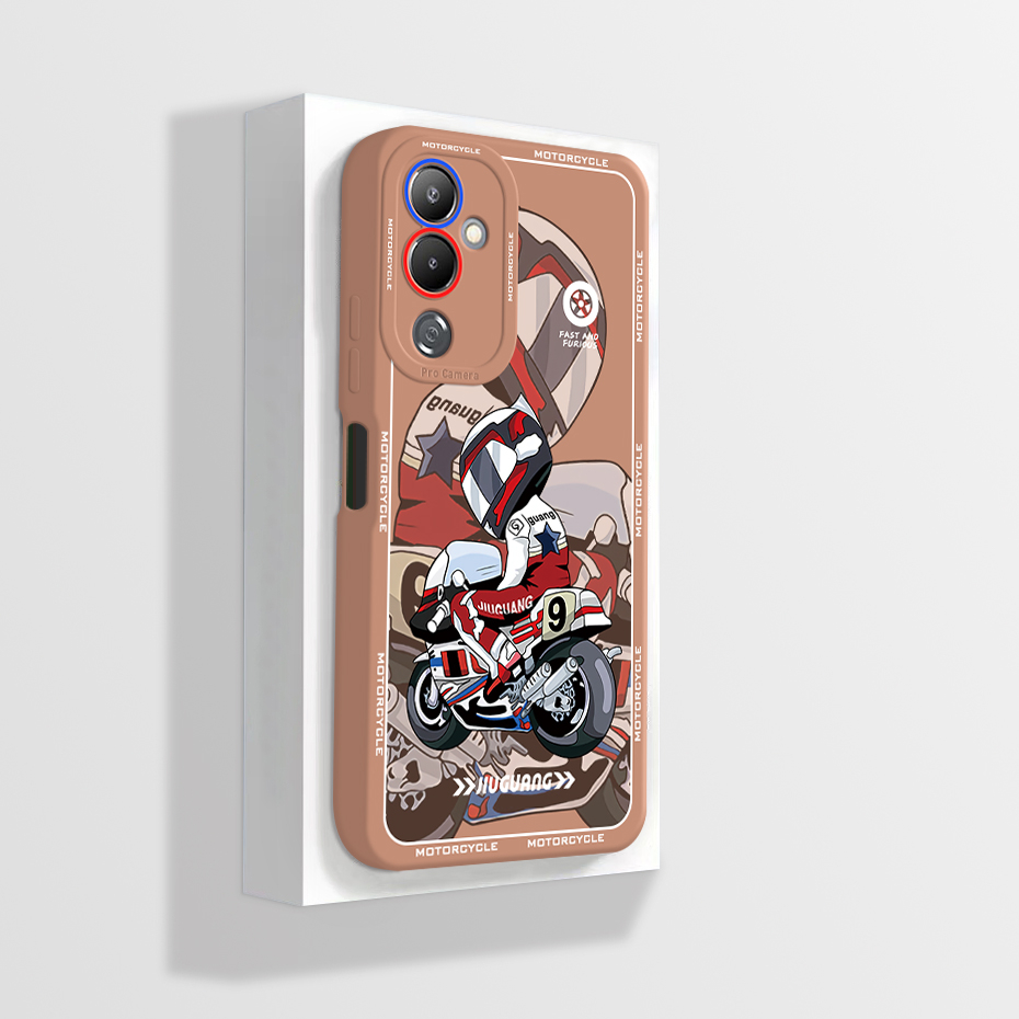 Ốp Điện Thoại Silicon Dẻo Mềm Hình Khủng Long Đáng Yêu Cho Tecno Pova 4 LG7n Tecno Pova 4 LG7n