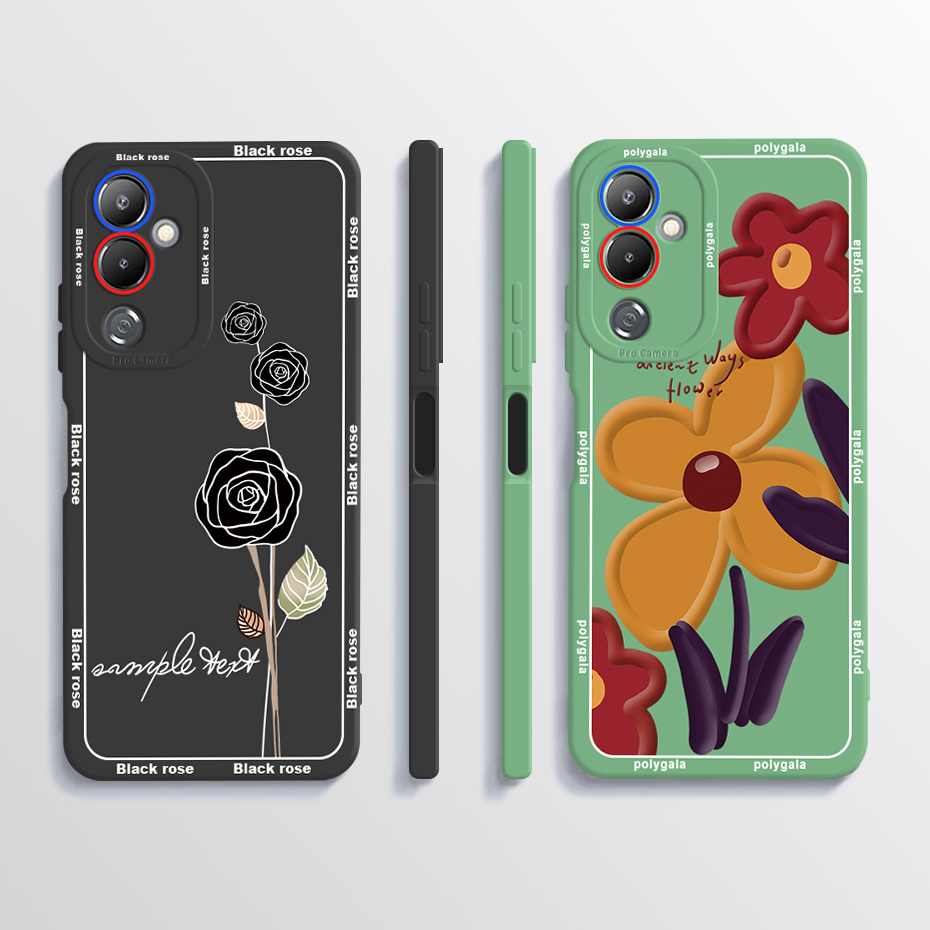 Ốp Điện Thoại Silicon Dẻo Mềm Hình Khủng Long Đáng Yêu Cho Tecno Pova 4 LG7n Tecno Pova 4 LG7n