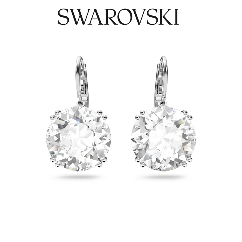 Khuyên Tai Swarovski Millenia Cắt Tròn Kèm Hộp Quà