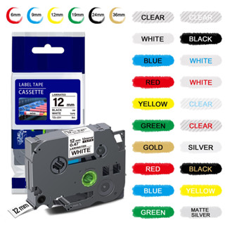  Tương thích với băng Brother TZe 6 9 12mm Băng dán nhãn nhiều lớp Brother tze231 tze221 TZE Tape TZE-231 tương thích dành cho Máy dán nhãn Ptouch Cho Máy In Nhãn Brother P-Touch PTH110 