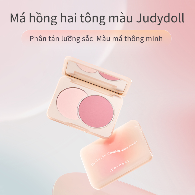 Phấn má hồng Judydoll kết hợp hai tông màu cho người mới tập trang điểm 6g