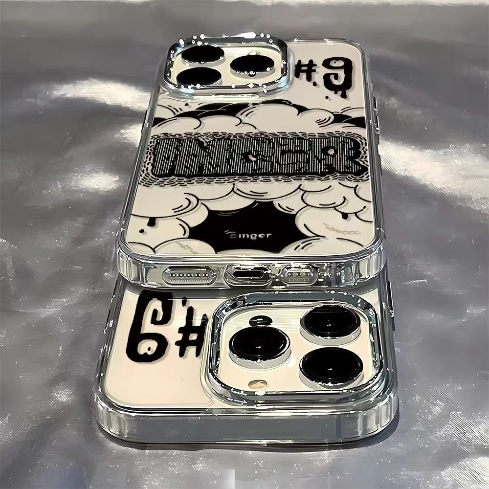 Ốp Điện Thoại Mềm Họa Tiết Graffiti Màu Tối Cho iPhone11promax / 12promax / 13promax / 8plus / xsmax / 11Promax / 13promax