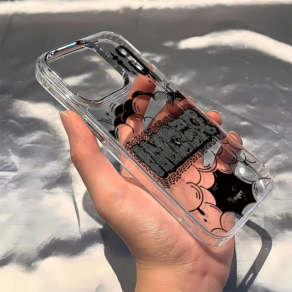 Ốp Điện Thoại Mềm Họa Tiết Graffiti Màu Tối Cho iPhone11promax / 12promax / 13promax / 8plus / xsmax / 11Promax / 13promax