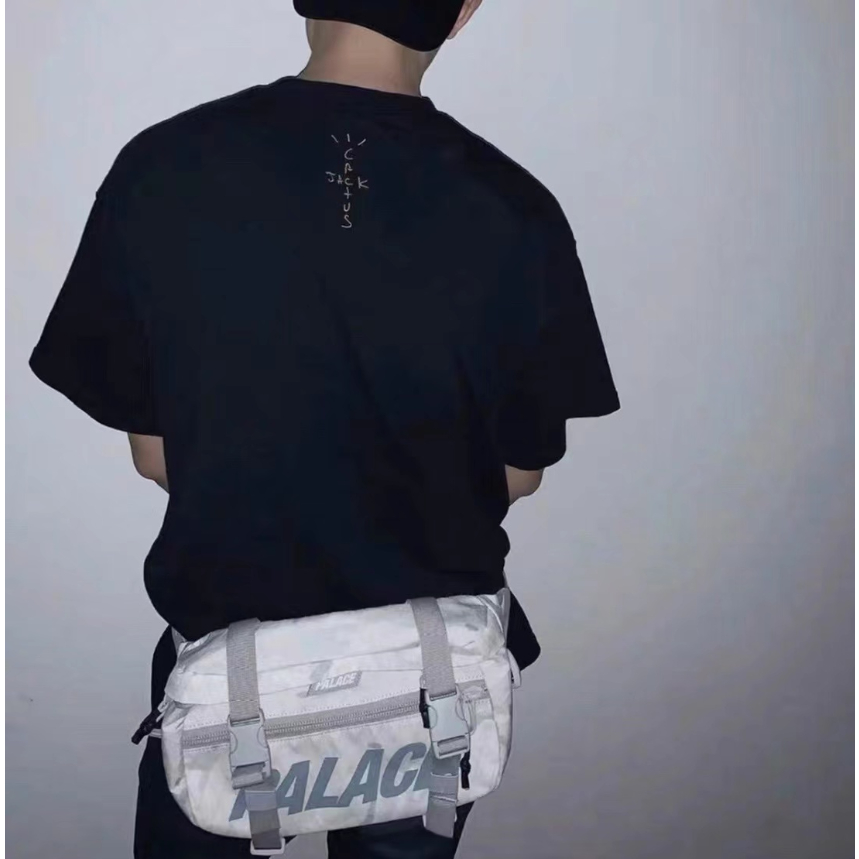 Áo Thun Tay Ngắn Có Túi Thêu logo Travis Scott Jack Xương Rồng Màu Cam Hàng Mới