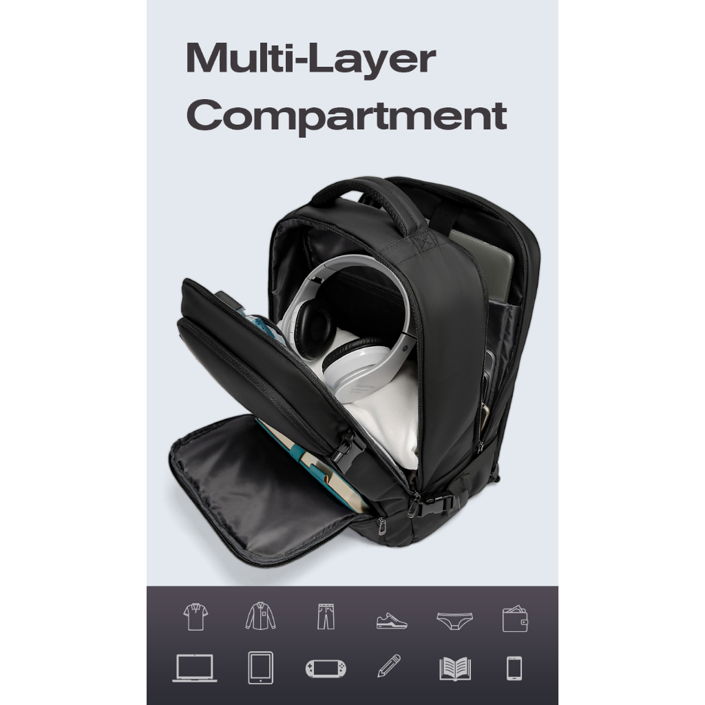 BANGE Ba Lô Đựng Laptop 15.6 "Đa Năng Thời Trang Cho Nam