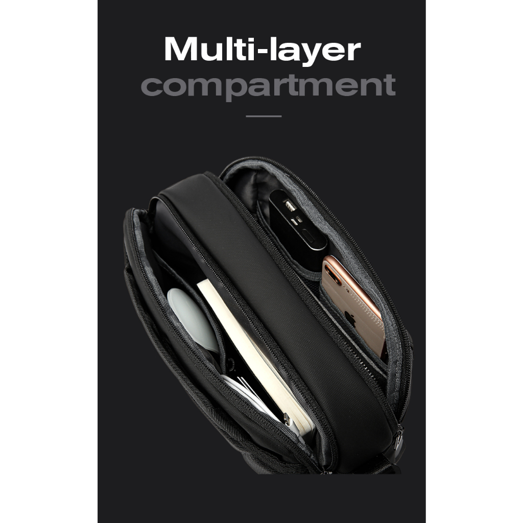 BANGE Túi Da Đeo Chéo Đa Năng Thời Trang Cho Nam