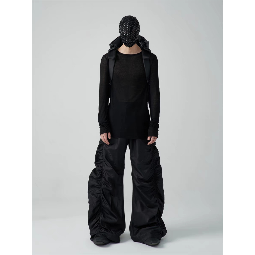 Bosyhome Quần Dài Dáng Rộng Xếp Ly Phong Cách Hip Hop Đường Phố Mỹ Cao Cấp Cho Nam