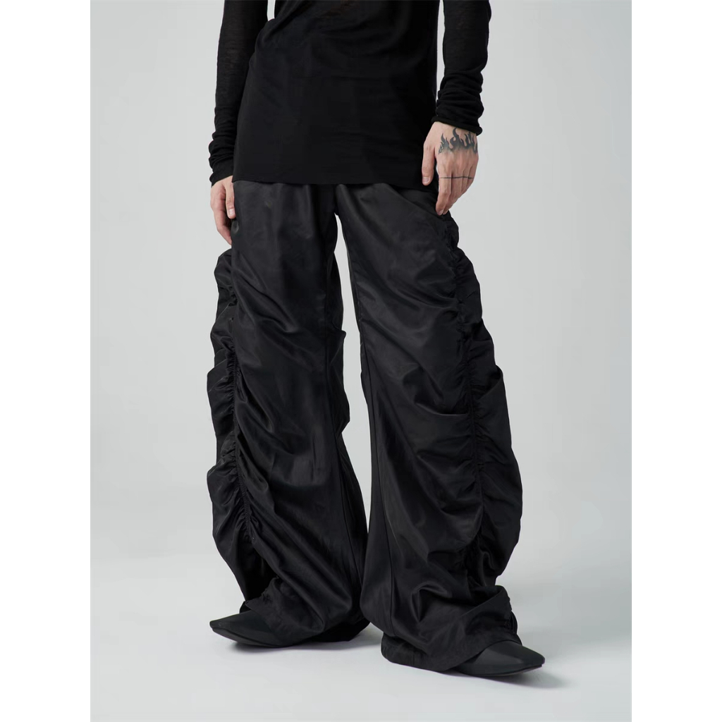 Bosyhome Quần Dài Dáng Rộng Xếp Ly Phong Cách Hip Hop Đường Phố Mỹ Cao Cấp Cho Nam