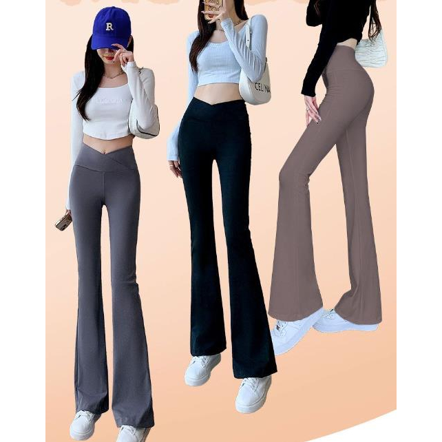 Jiashucheng Quần Tập Yoga Lưng Cao Co Giãn Ôm Dáng Phong Cách Retro Cho Nữ